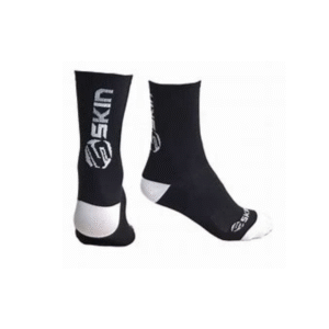 Meia Ciclismo Bike Skin Preta E Branca